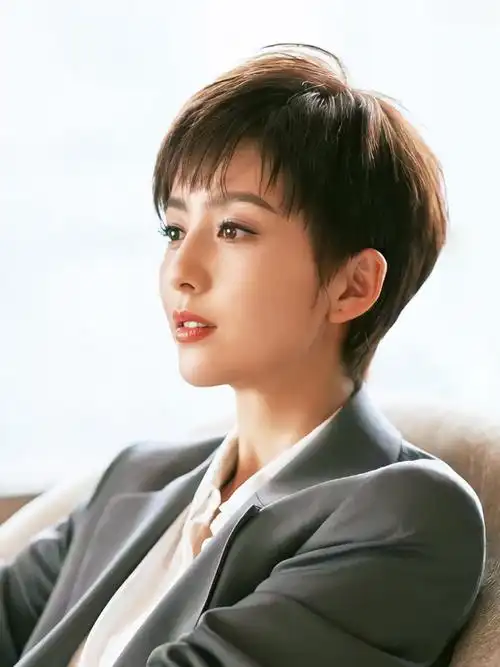 假发女短发自然全头u套式真人发丝韩式发型女时尚短发造型圆脸适