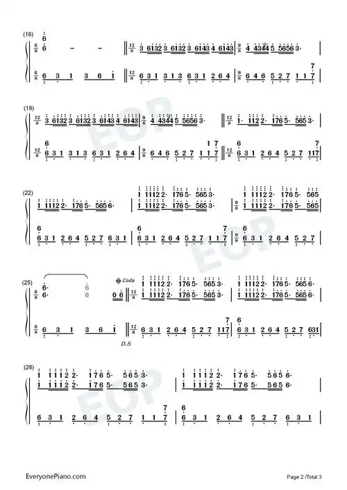 梦中的婚礼-dream wedding双手简谱预览2