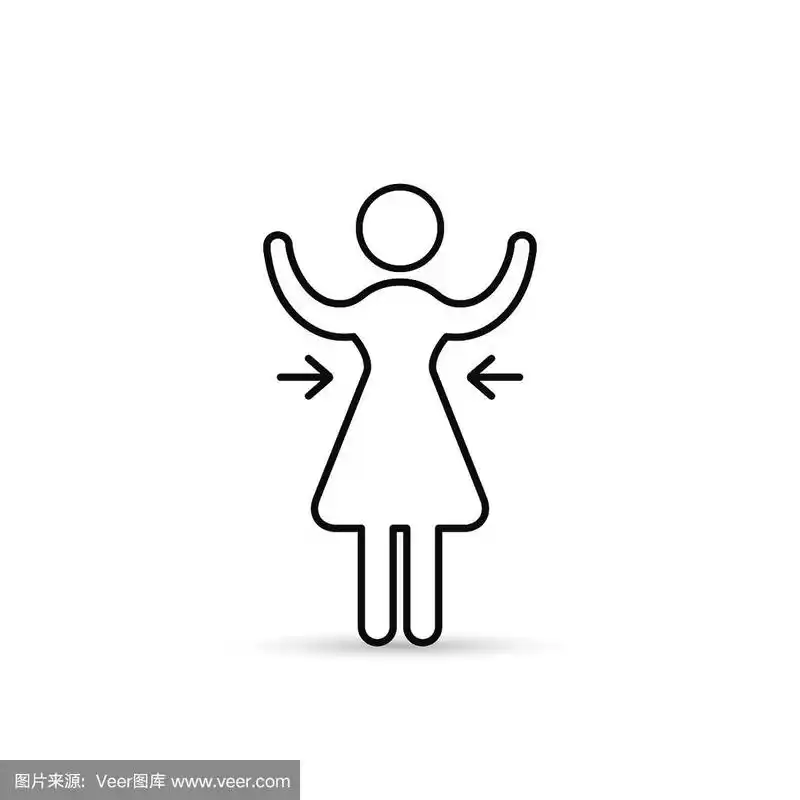 女人,绘画插图,白色,腰部,轮廓