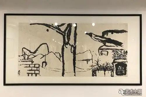 张进作品观众观看作品张进赠送作品开幕当天还举办了"艺术链接数字