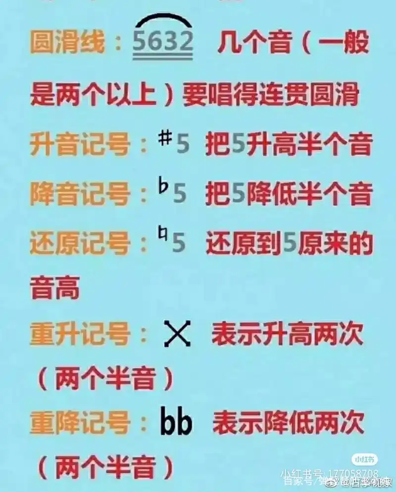 简谱常用符号的名称和用途(初学必备)