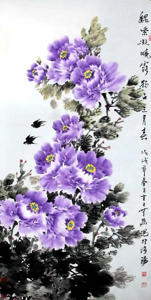 陈武伟中国画作品《春晓》 在河南省第23届美术新人