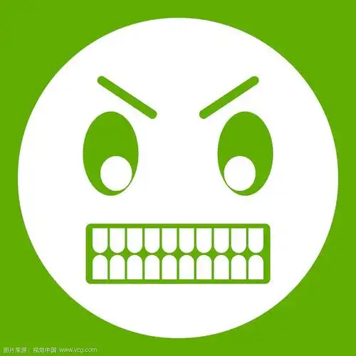 绿色愤怒的表情符号
