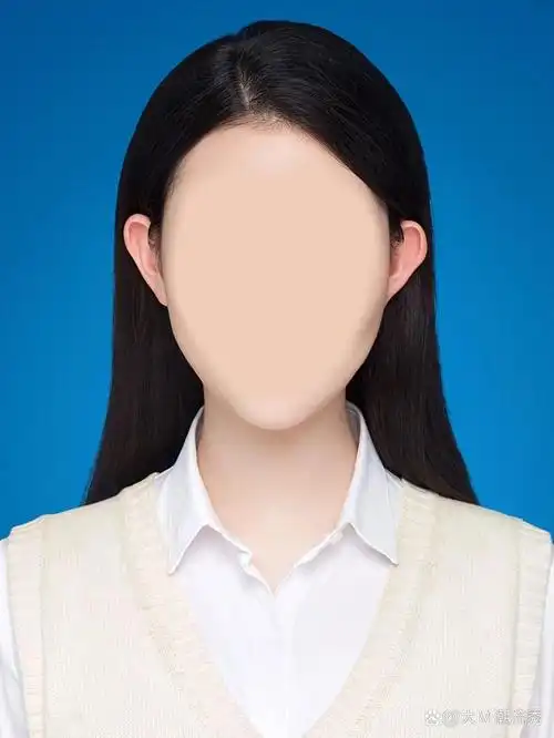 干净简洁的白衬衫证件照模版9315自取9315帮修