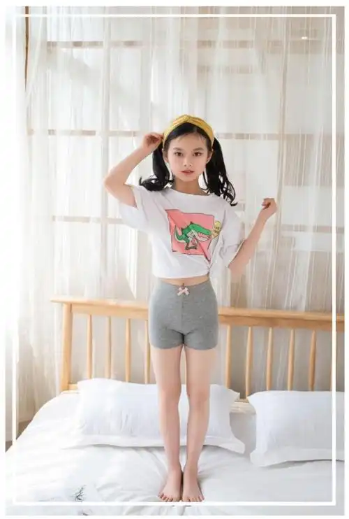 女童安全裤夏季新款适合717岁小女孩穿的薄款透气打底短裤中大童防