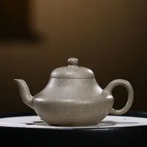 【掌柜推荐】周峰君德原矿芝麻绿泥宜兴紫砂壶纯全手工小品105cc