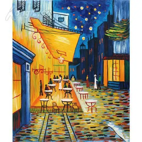 中央美术学院杜忠奎(临摹)梵高《夜空下的咖啡屋》60x