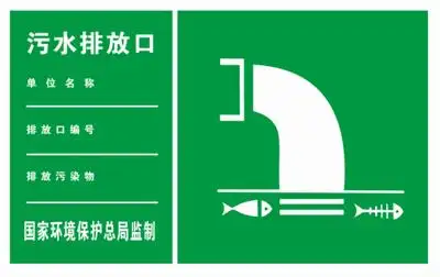污水排放口 标识牌 铝板48*30环境保护图形标志环保标识牌废水