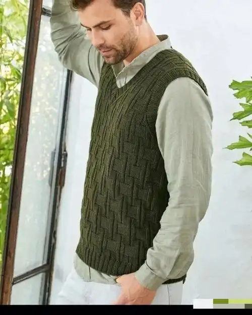 男士背心花样图解