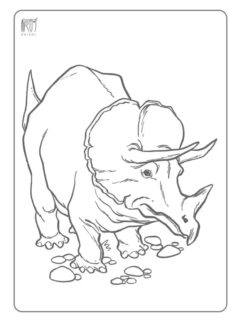 恐龙简笔画涂色素材超多种类