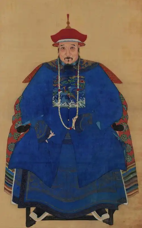 3691清代大臣像镜心设色绢本