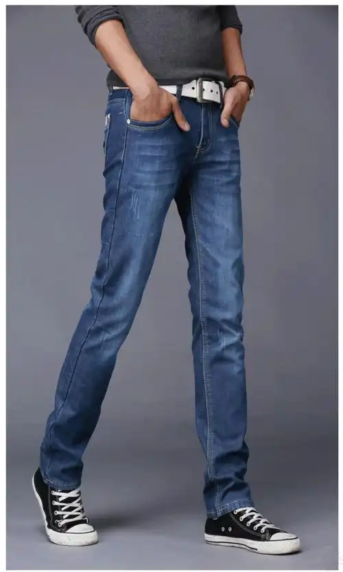 2017四季牛仔裤男直筒修身男士青年常规男裤大码宽松休闲长裤子潮