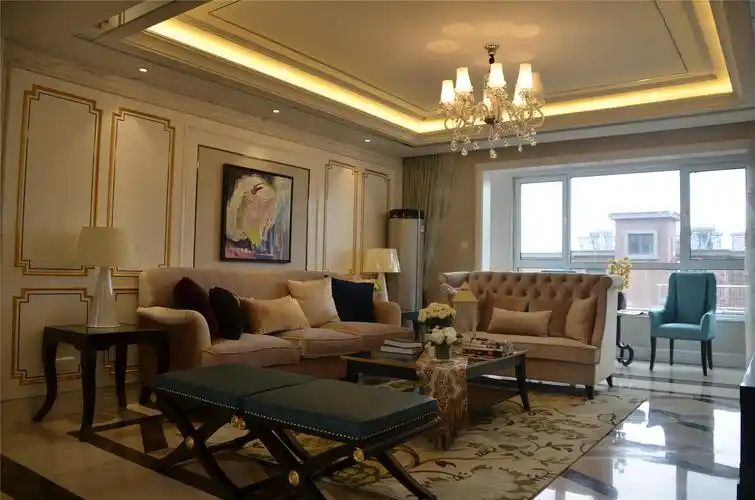 120平简约风格样板房装修客厅设计图