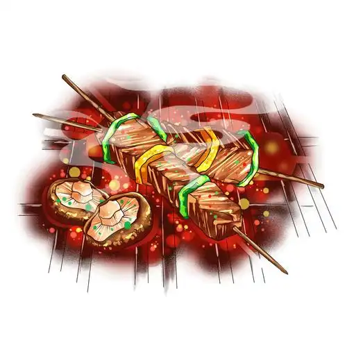 卡通手绘烧烤食物元素gif烧烤[gif]gif下载 - 觅知网