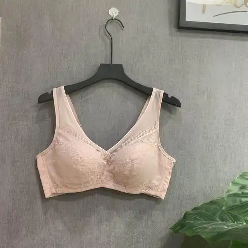 大码无钢圈文胸薄款背心式聚拢大胸后背扣胖mm200斤舒适女士内衣