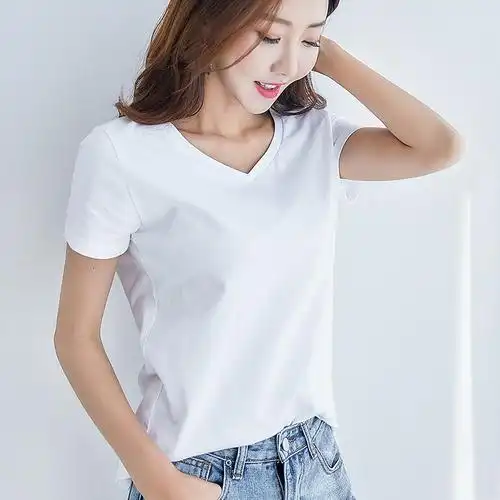 白色短袖t恤女2018夏季新款纯棉韩版女装宽松体恤学生半袖上衣服