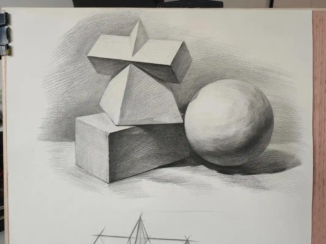 抖音图文来了 零基础学几何体#素描 #素描静物 #素描教程 - 兑趑