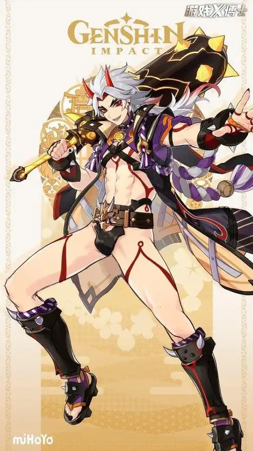 如果把裤子去掉,就更有內味了:视线再往下看,裸露的腹肌本来是很吸引