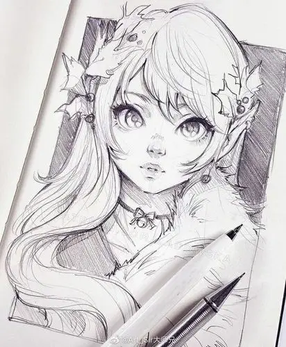 73手绘铅笔画师asialadowska