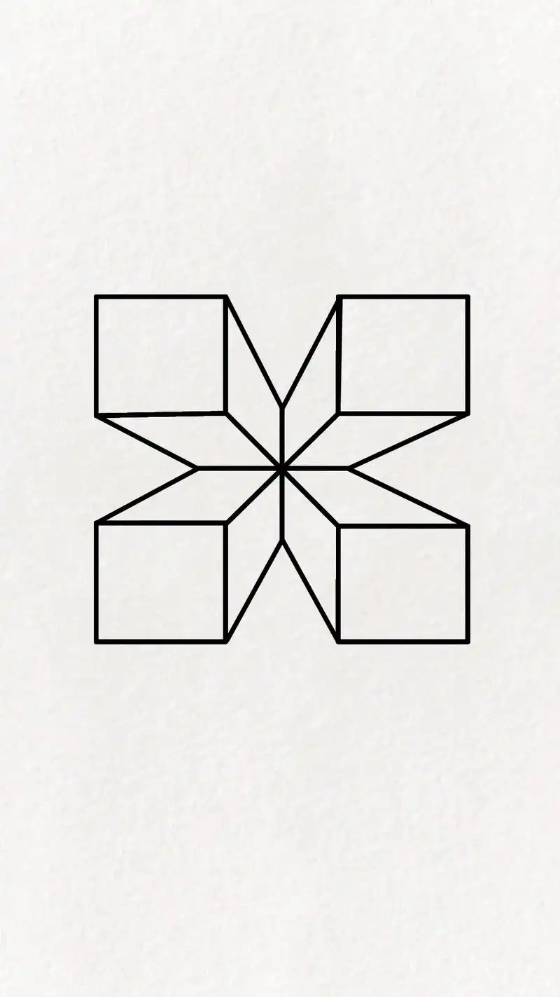 手绘一个立体3d的图形