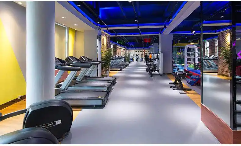 pvc地板健身房有氧区专用地胶专业健身房有氧运动区pvc塑胶地板厂家