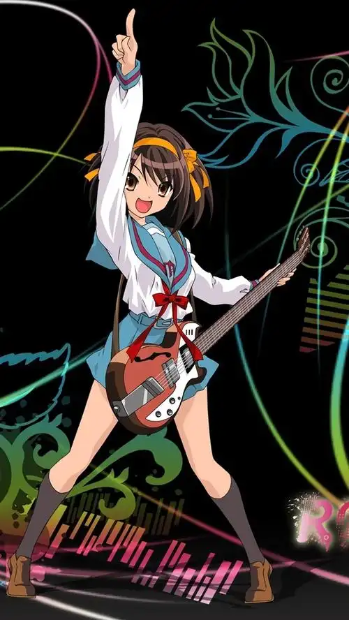 快乐动漫女孩,摇滚,音乐