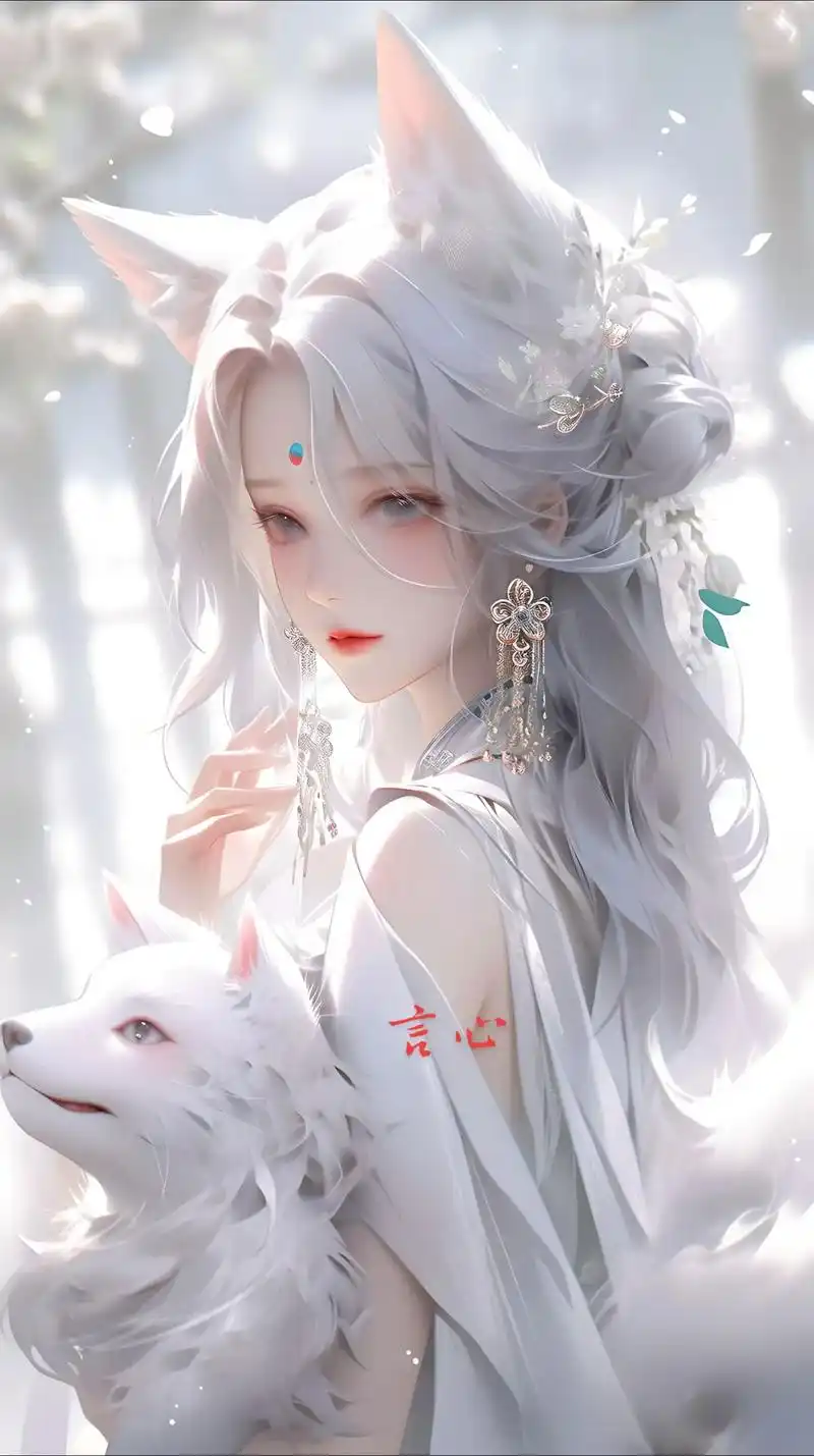 旗袍主题|白色系.#ai绘画 #手机墙纸 #二次元原创 #阿 - 抖音