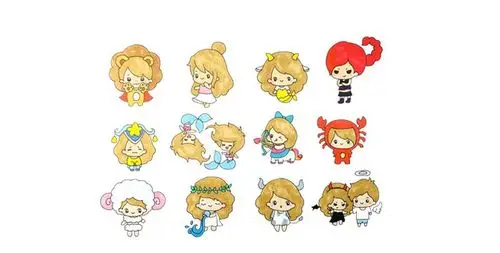 12星座娃娃怎么画_简笔画教程_简笔画大全