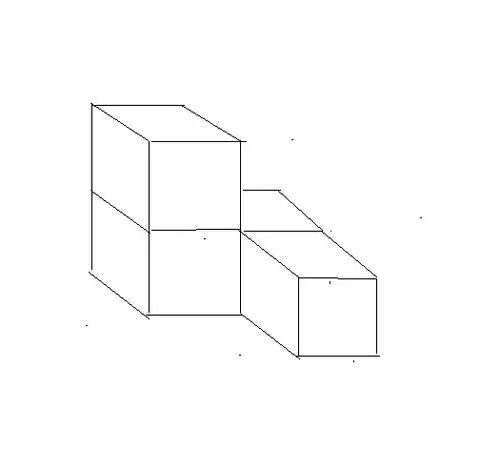 展开全部 答案是4个小正方体,即b:4