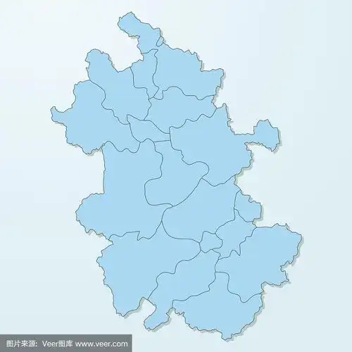 安徽蓝色地图上退化的背景向量