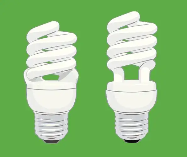 绿色:紧凑型荧光灯元素下载