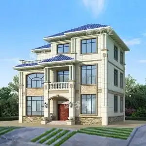 三层半别墅图纸农村自建房设计图片