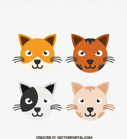 可爱卡通猫咪脚印分隔线分割线矢量