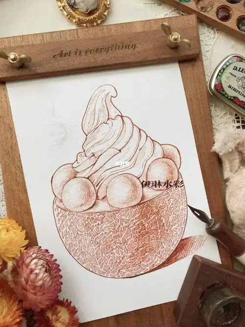 一起消耗消耗时间吧～因为很多小可爱不太会处理奶油和冰淇淋的画法