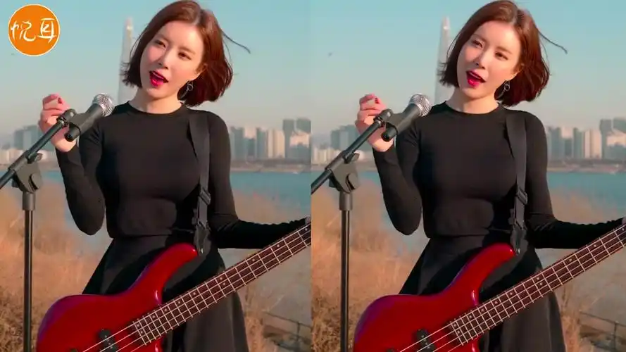 一夜爆红的贝斯手智仁,穿着黑色吊带连衣裙演唱《唯一》,歌甜身美!