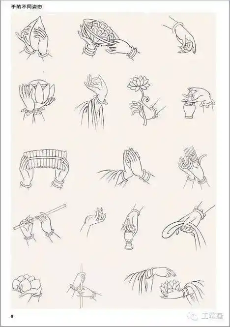 传统工笔人物画法分享_白描