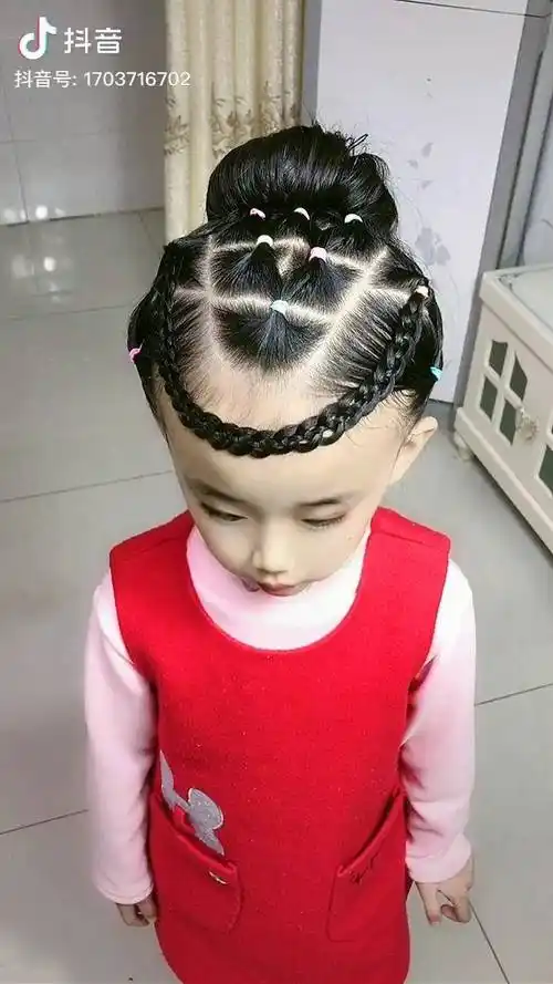 元旦的舞蹈,丸子头.编发教程 儿童编发