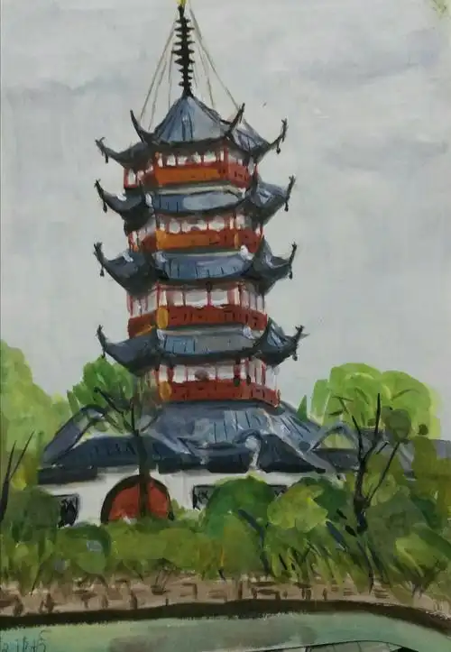 水粉写生选(南通博物苑 2017,11,20)一一老年大学水粉中级班