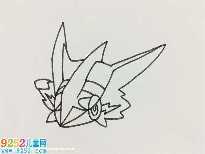 如何画一只甲贺忍蛙精灵宝可梦简笔画