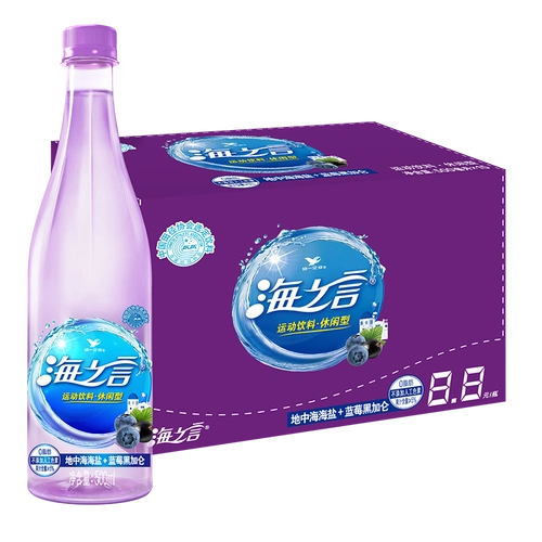 统一 海之言 海盐 蓝莓黑加仑 水果饮料 500ml*15瓶/箱 整箱装,31.43
