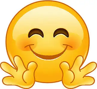 emoji 表情符号 i>张 /i> i>开 /i> i>双 /i> i>手 /i>微笑,好像在