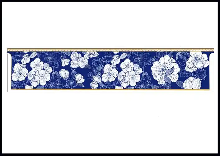 本外观设计产品的名称陶瓷花纸(似锦系列).2.