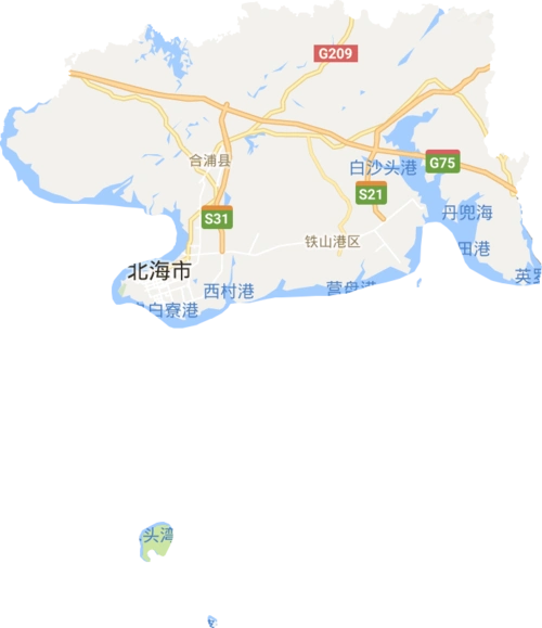 北海市高清电子地图