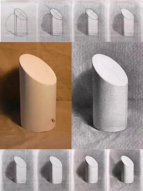 石膏几何体柱体详细步骤图