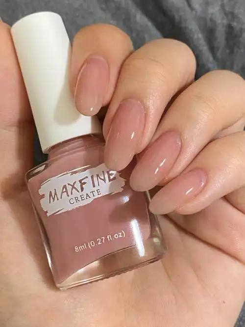 maxfine水性指甲油m86清透淡粉