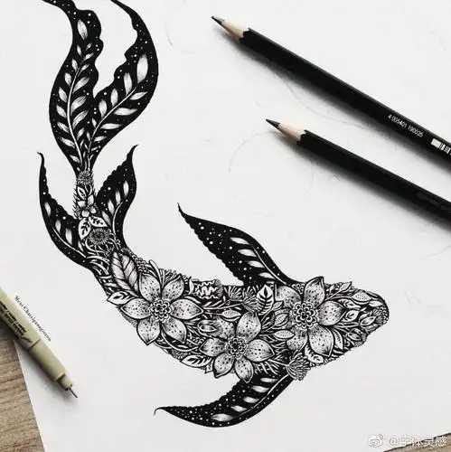 创意精美针管笔插画 ins:menis_art