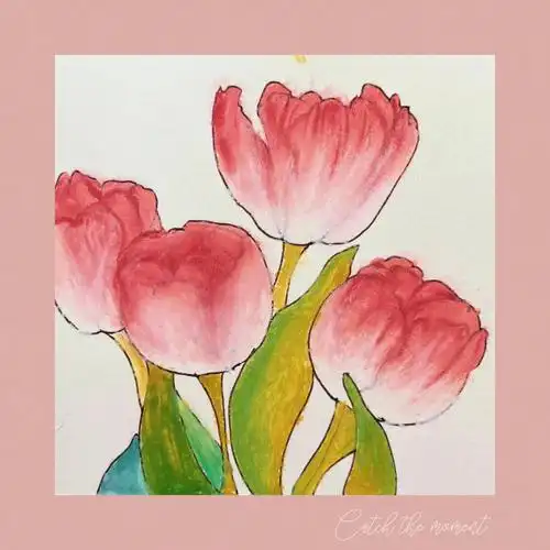 油画棒丨郁金香丨附步骤图色号