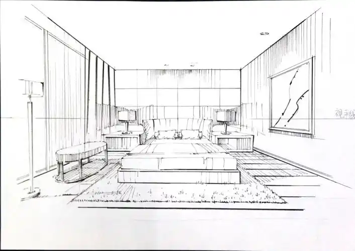 一叶手绘室内设计手绘线稿