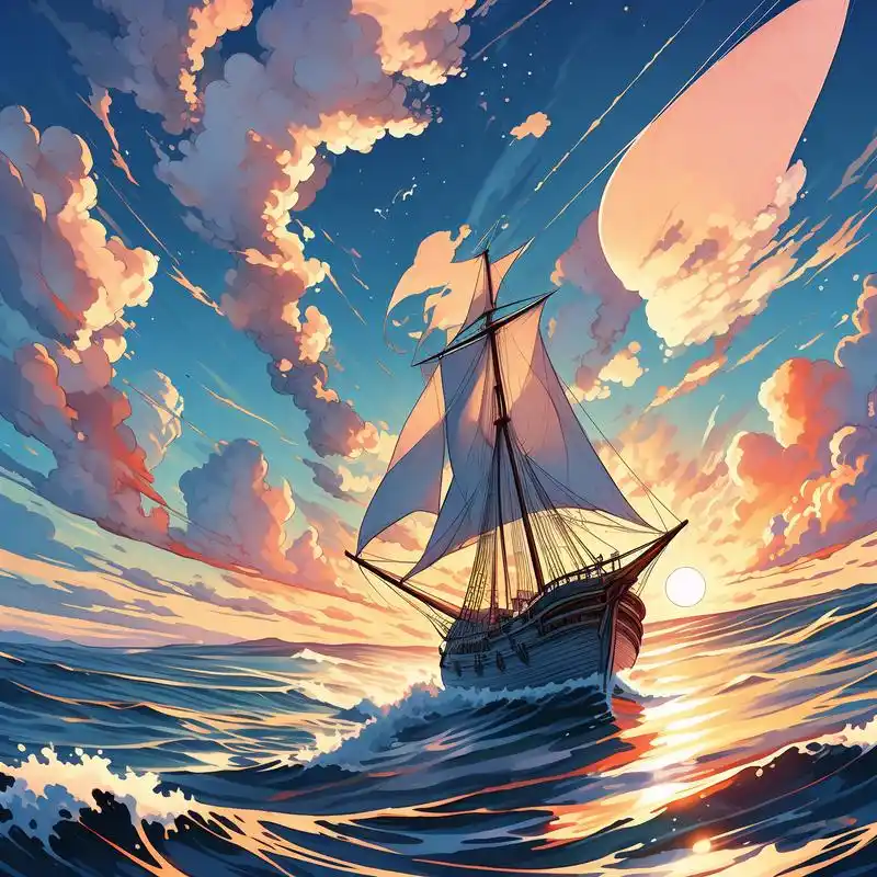 帆船在大海中0515一帆风顺98