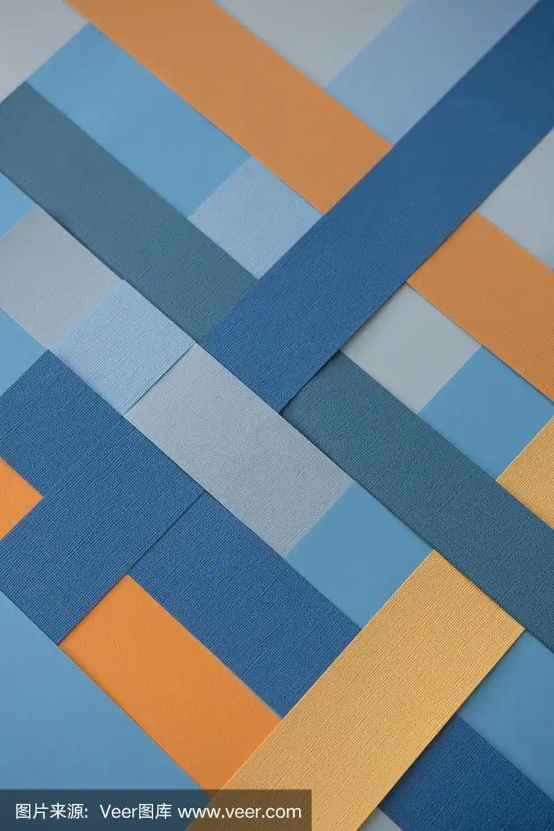 背景与几何图案在蓝色和黄色的颜色